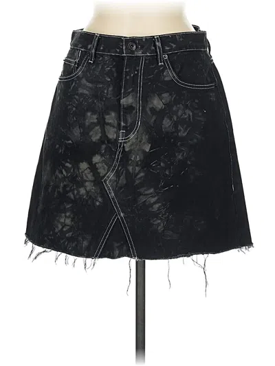 Pre-owned Proenza Schouler White Label Denim Skirt In Black