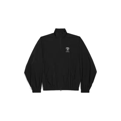 Balenciaga Gender Inclusive Oversize Cocoon Kick Technical Ripstop Windbreaker In Black