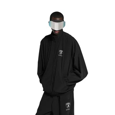 Balenciaga Gender Inclusive Oversize Cocoon Kick Technical Ripstop Windbreaker In Black