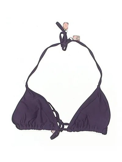 Pre-owned Zimmermann Swimsuit Top Purple Solid Pattern Swimwear