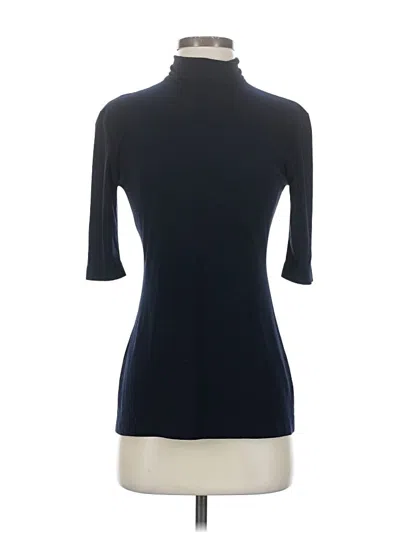 Pre-owned Norma Kamali Short Sleeve Turtleneck In Blue