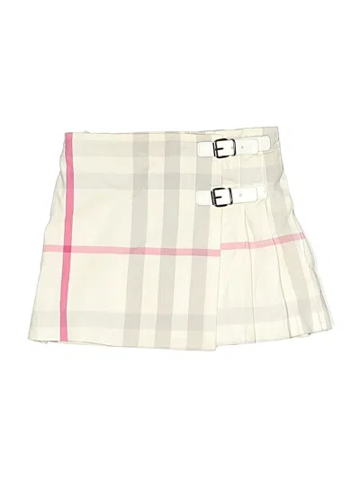 Pre-owned Burberry Babies' Skirt In White