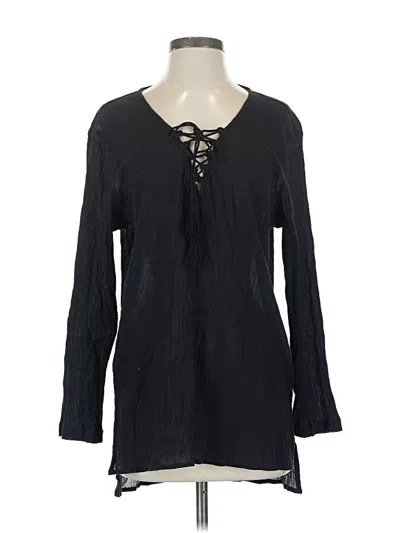 Pre-owned Billabong Long Sleeve Blouse In Black