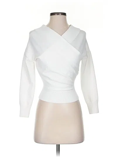 Pre-owned Carbon38 Cardigan Sweater In White