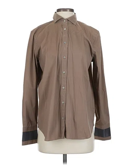 Pre-owned Brunello Cucinelli Long Sleeve Button Down Shirt In Brown