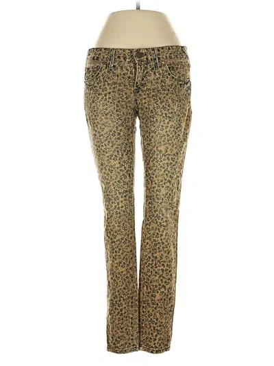 Pre-owned Free People Casual Pants In Gold