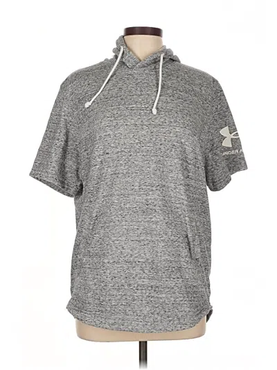 Pre-owned Under Armour Pullover Hoodie In Gray