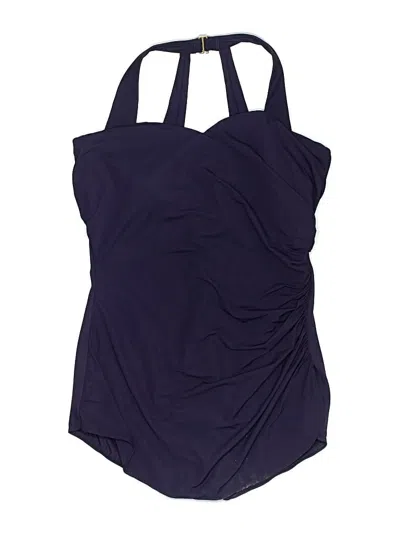 Pre-owned Lands' End One Piece Swimsuit In Blue