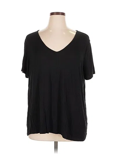 Pre-owned Old Navy Short Sleeve Top Black V Neck Tops