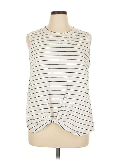 Pre-owned Nine Britton Sleeveless Top Ivory Cowl Neck Tops In White