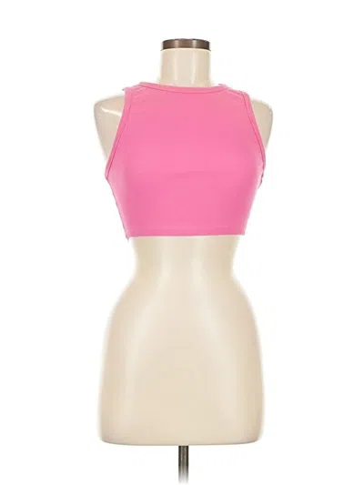 Pre-owned Zara Tank Top Pink Halter Neckline Tops