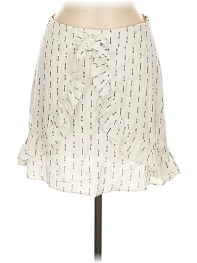 Pre-owned Lost + Wander Casual Skirt In White