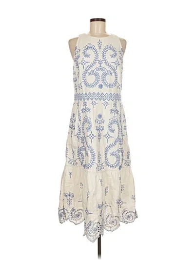 Pre-owned Tory Burch Casual Dress In White