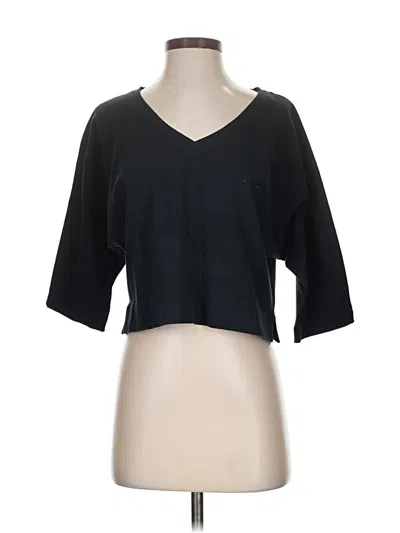 Pre-owned Able 3/4 Sleeve Top Black V Neck Tops