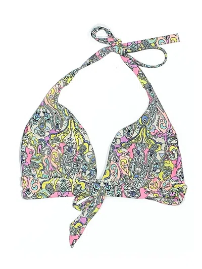 Pre-owned Unbranded Swimsuit Top Green Paisley Pattern Swimwear