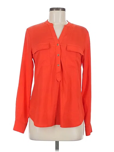 Pre-owned Ivanka Trump Long Sleeve Blouse In Orange
