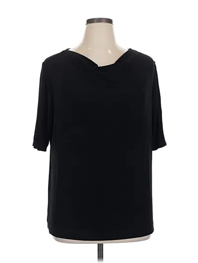 Pre-owned Chico's 3/4 Sleeve T-shirt In Black