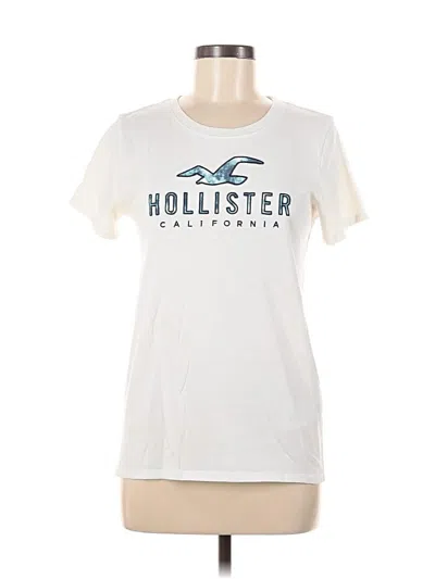 Pre-owned Hollister Short Sleeve T-shirt In White