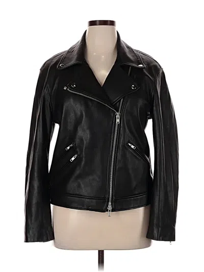 Pre-owned Rebecca Minkoff Leather Jacket In Black