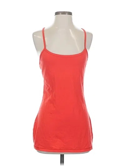 Pre-owned Lululemon Athletica Tank Top Red Halter Neckline Tops
