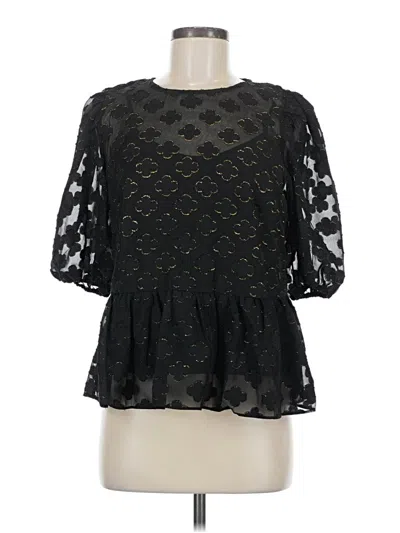 Pre-owned Nanette Lepore 3/4 Sleeve Blouse In Black