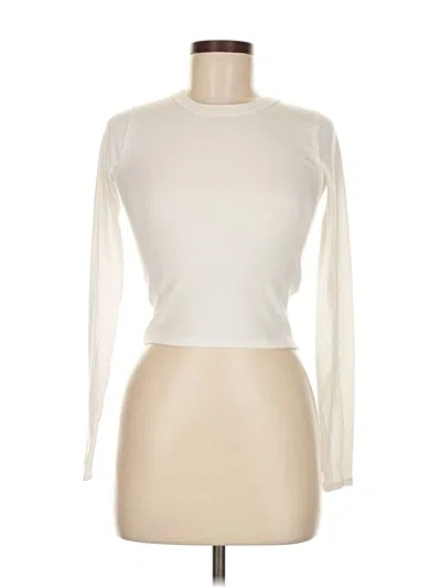 Pre-owned Hollister Long Sleeve T-shirt In White