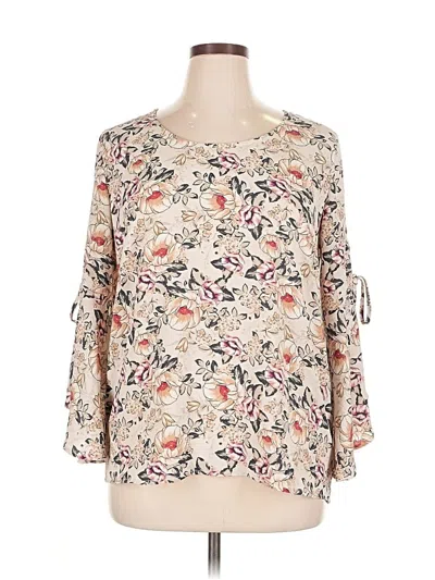 Pre-owned Liberty Love Long Sleeve Blouse In White