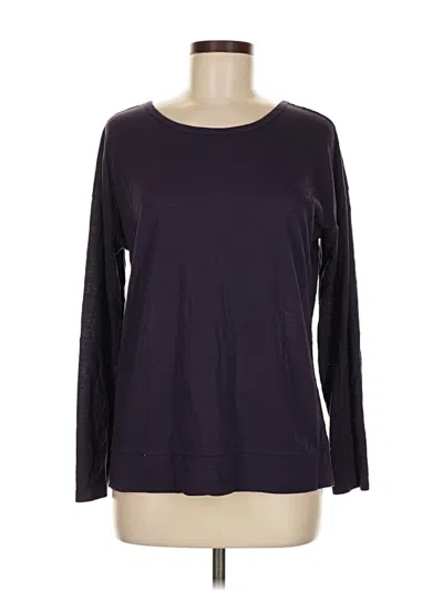 Pre-owned Gaiam Long Sleeve Top Purple Crew Neck Tops