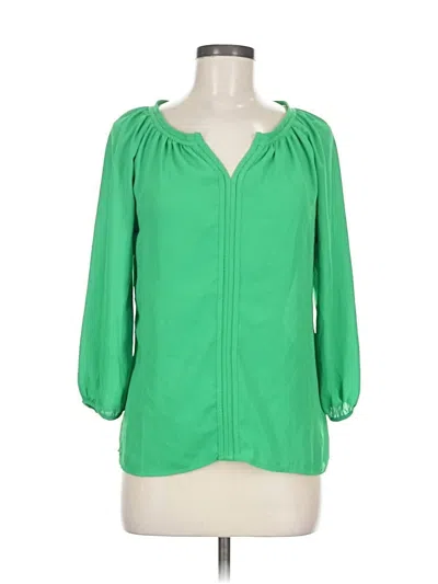 Pre-owned Umgee 3/4 Sleeve Blouse In Green