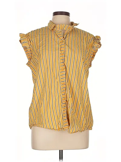 Pre-owned A Shirt Thing Sleeveless Button Down Shirt In Yellow