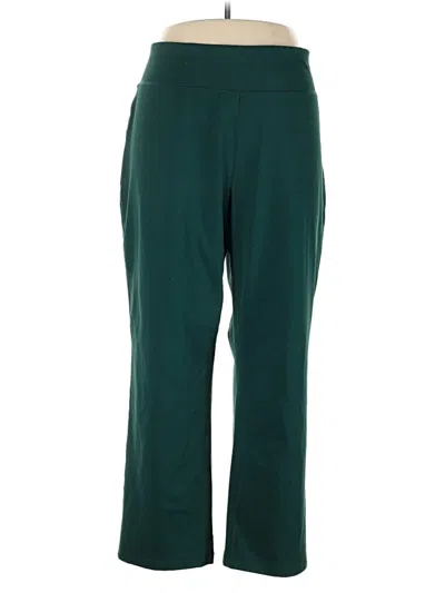 Pre-owned Lands' End Active Pants In Green
