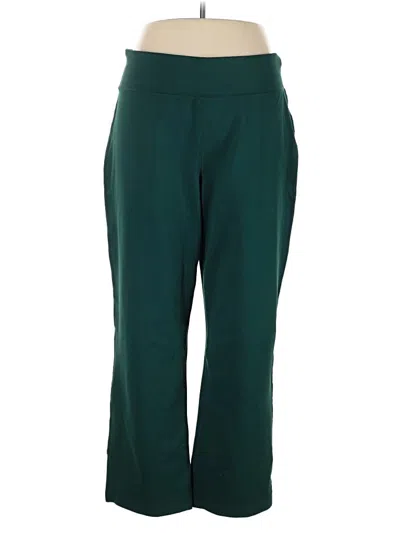 Pre-owned Lands' End Active Pants In Green