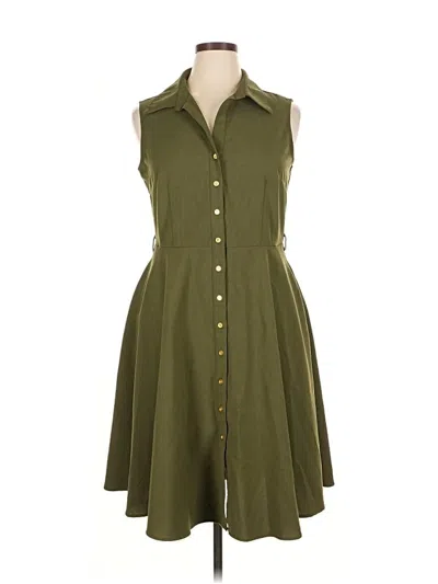 Pre-owned Sharagano Casual Dress In Green
