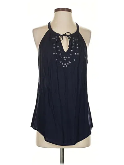 Pre-owned New York And Company Sleeveless Blouse In Blue