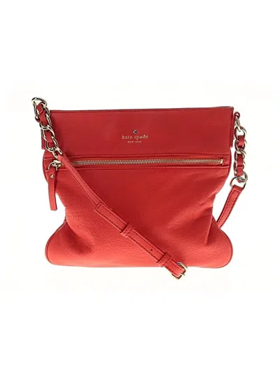 Pre-owned Kate Spade New York Leather Crossbody Bag In Red