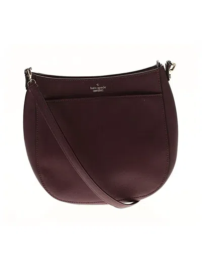 Pre-owned Kate Spade New York Leather Crossbody Bag In Burgundy