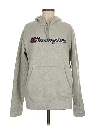 Pre-owned Champion Pullover Hoodie In Silver
