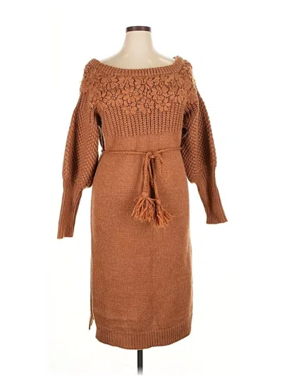 Pre-owned Avantlook Casual Dress In Brown
