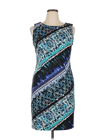 Pre-owned Connected Apparel Cocktail Dress In Blue