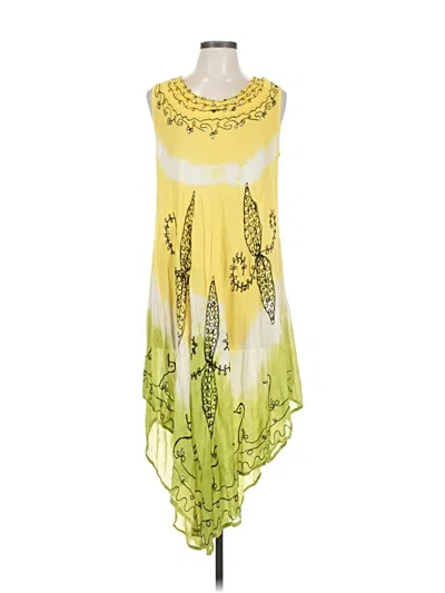 Pre-owned Assorted Brands Casual Dress In Yellow