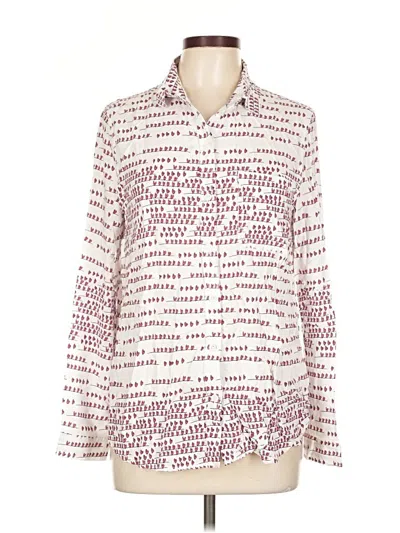 Pre-owned Beachlunchlounge Long Sleeve Blouse In White