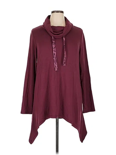 Pre-owned Livi Poncho In Burgundy