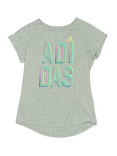 Pre-owned Adidas Originals Kids' Short Sleeve T-shirt In Gray