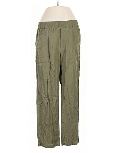 Pre-owned Caslon Linen Pants In Green