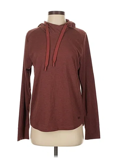 Pre-owned Under Armour Pullover Hoodie In Brown