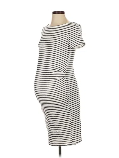 Pre-owned Pink Blush Casual Dress In White