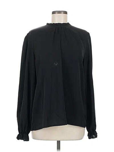 Pre-owned Lyaner Long Sleeve Blouse In Black