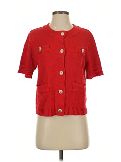 Pre-owned Unbranded Cardigan Sweater In Red