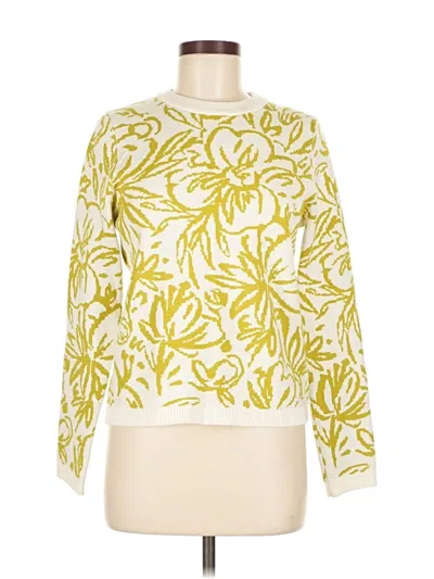 Pre-owned Tahari Pullover Sweater In Yellow