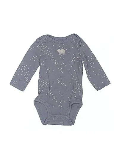 Pre-owned Just One You Made By Carter's Babies' Long Sleeve Onesie In Gray